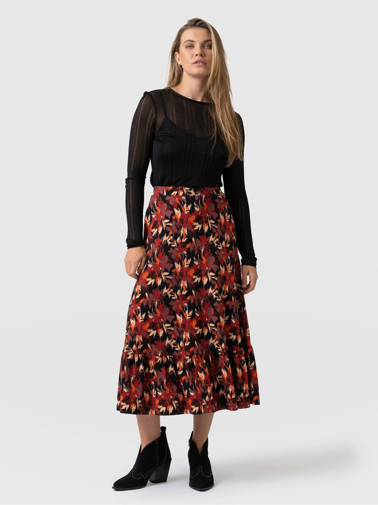 Riley Skirt Earthy Bloom - Women's Skirts | Saint + Sofia® USA